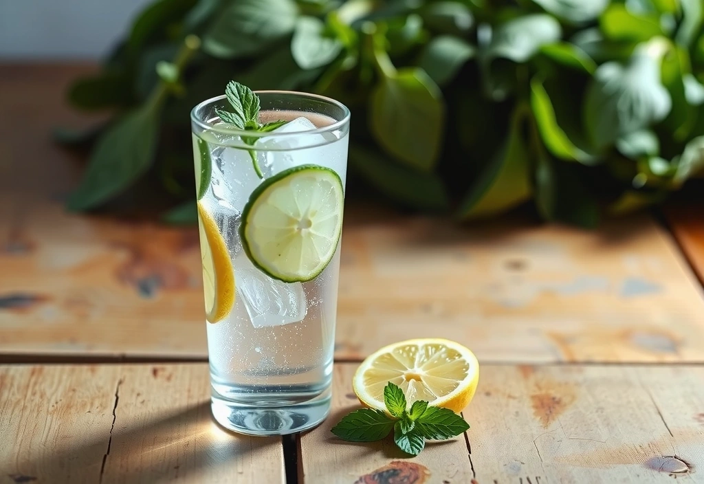 Ένα ποτήρι νερό με φέτες λεμονιού και αγγουριού, σύμβολο φυσικής αποτοξίνωσης.