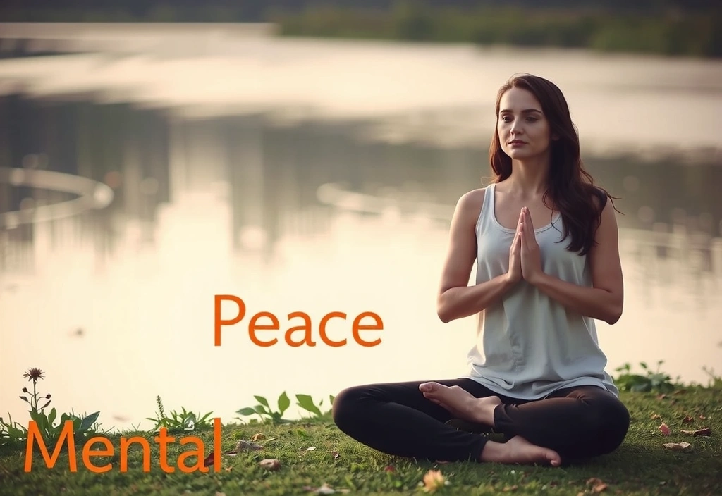 Εικόνα που απεικονίζει ένα ήρεμο άτομο να διαλογίζεται σε ένα γαλήνιο περιβάλλον, με απαλά χρώματα και στοιχεία φύσης, συμβολίζοντας την ψυχική ηρεμία και ευεξία.